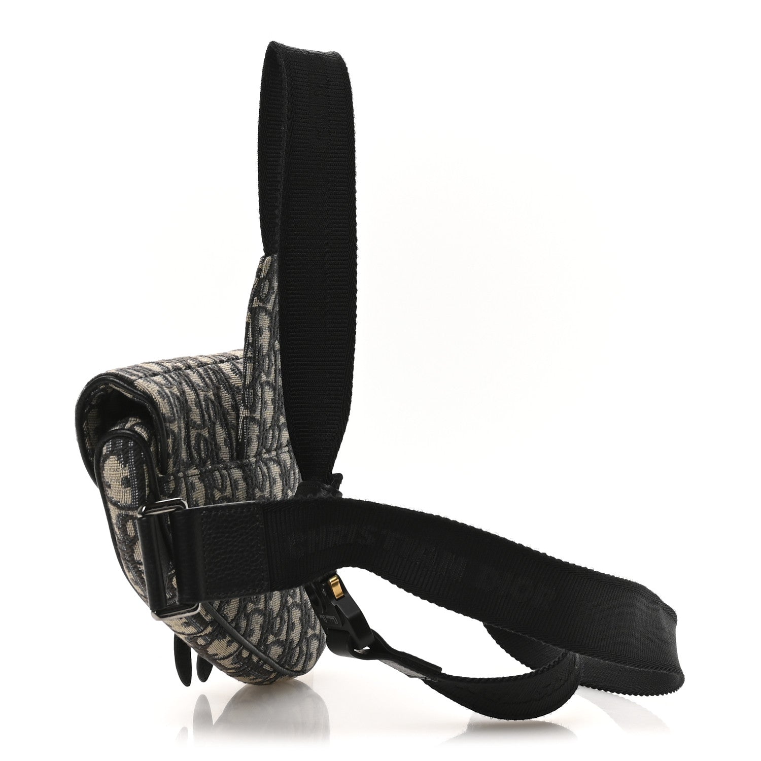 Christian Dior Oblique Mens Mini Saddle Bag Blue 3 of 10