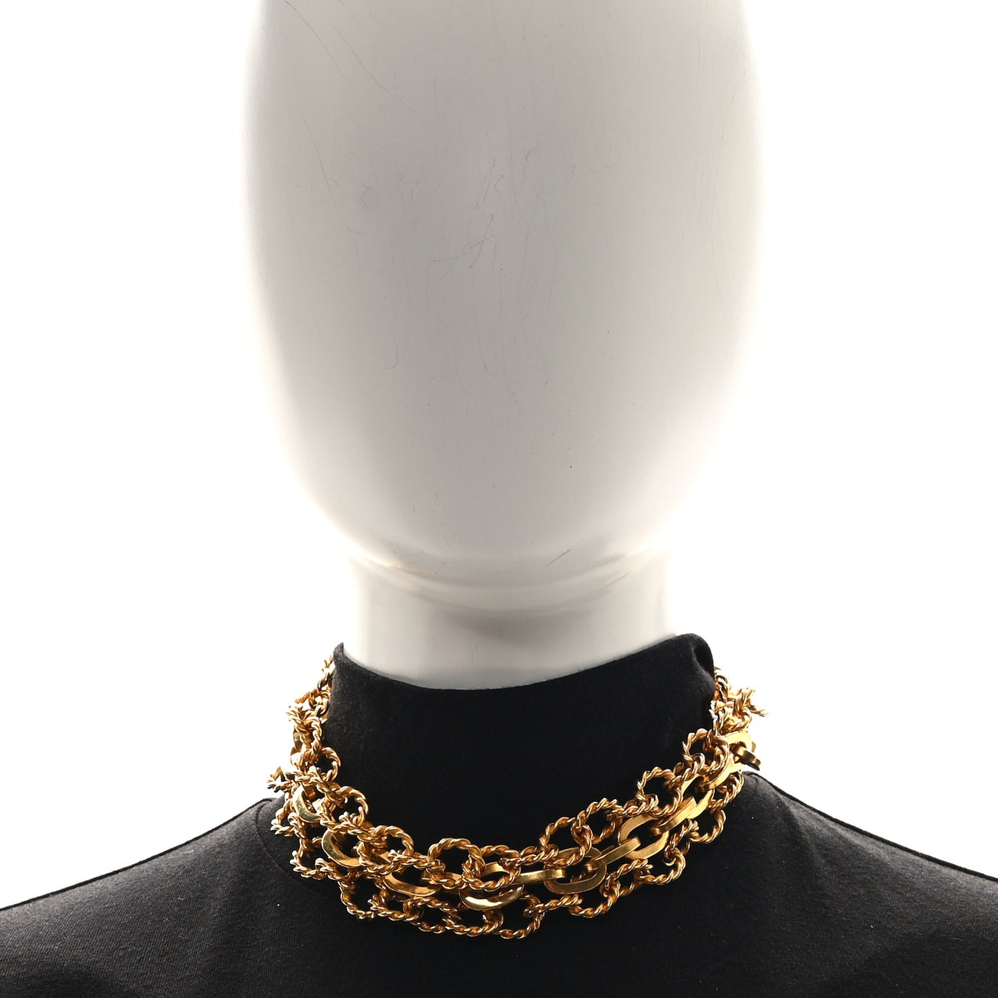 Metal Multi Chain Necklace Gold