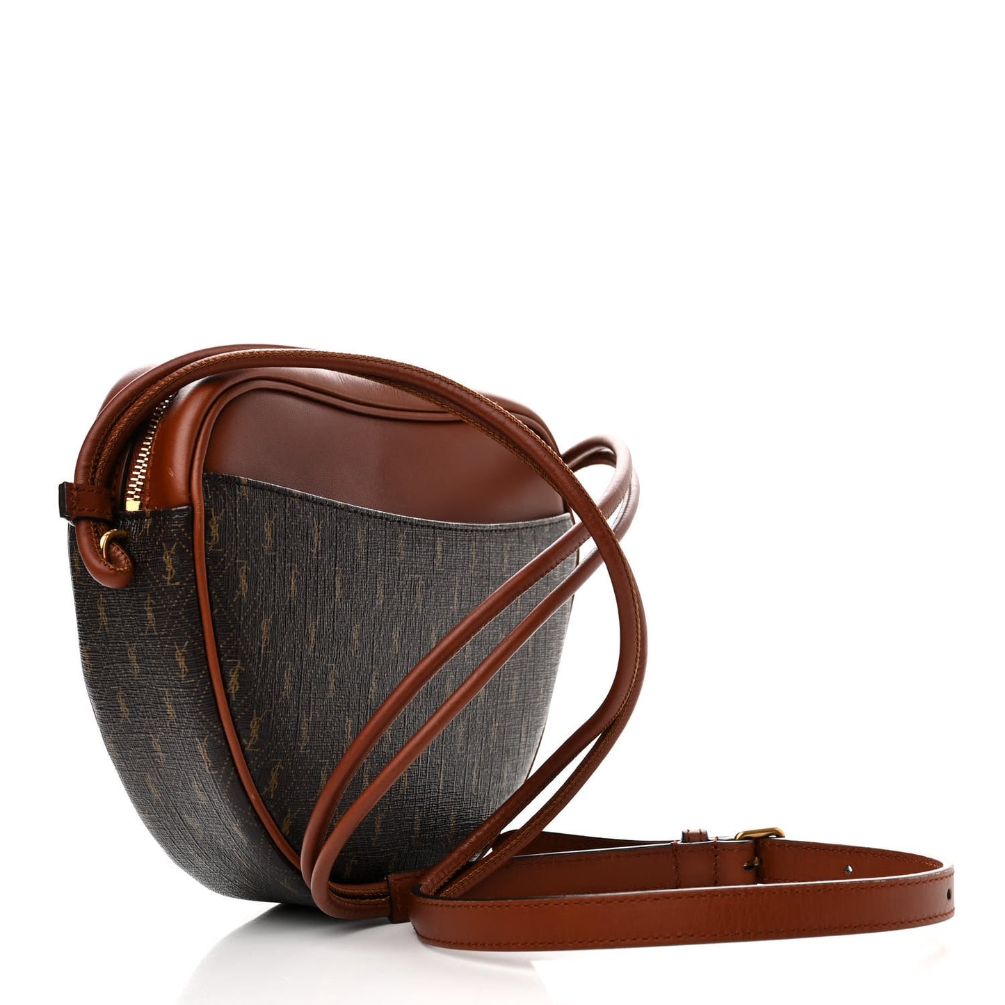 Canvas Smooth Calfskin Le Monogramme Coeur Crossbody Chestnut