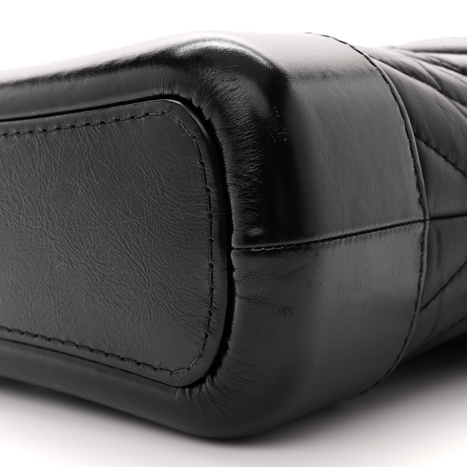 Chanel Aged Calfskin Chevron Quilted Small Gabrielle Hobo Black 9 of 11