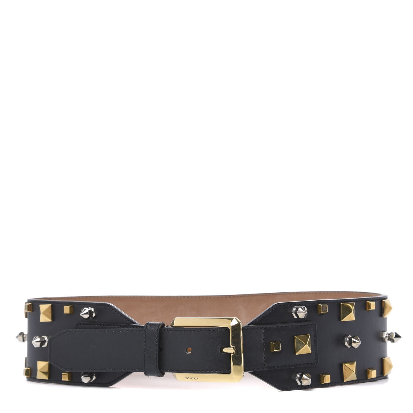 Calfskin Studded Belt 70 28 Black