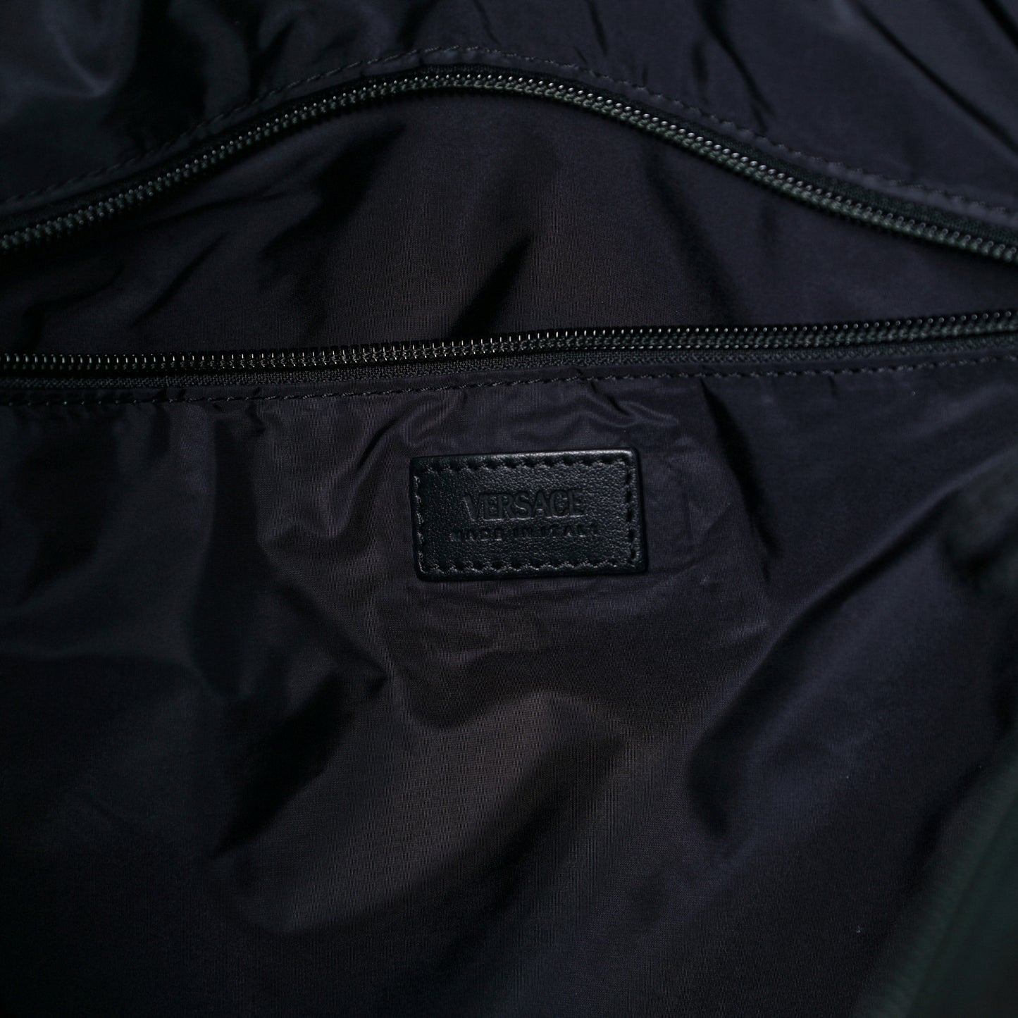 Nylon La Greca Logo Tote Black