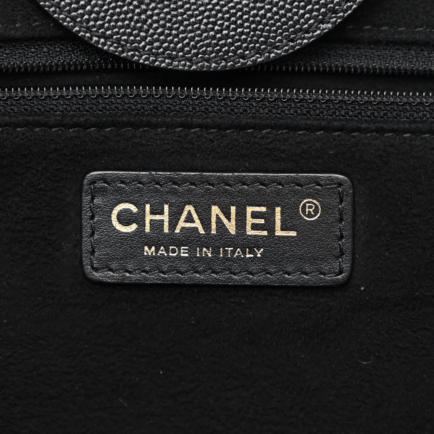 Caviar Medium Studded Deauville Tote Black