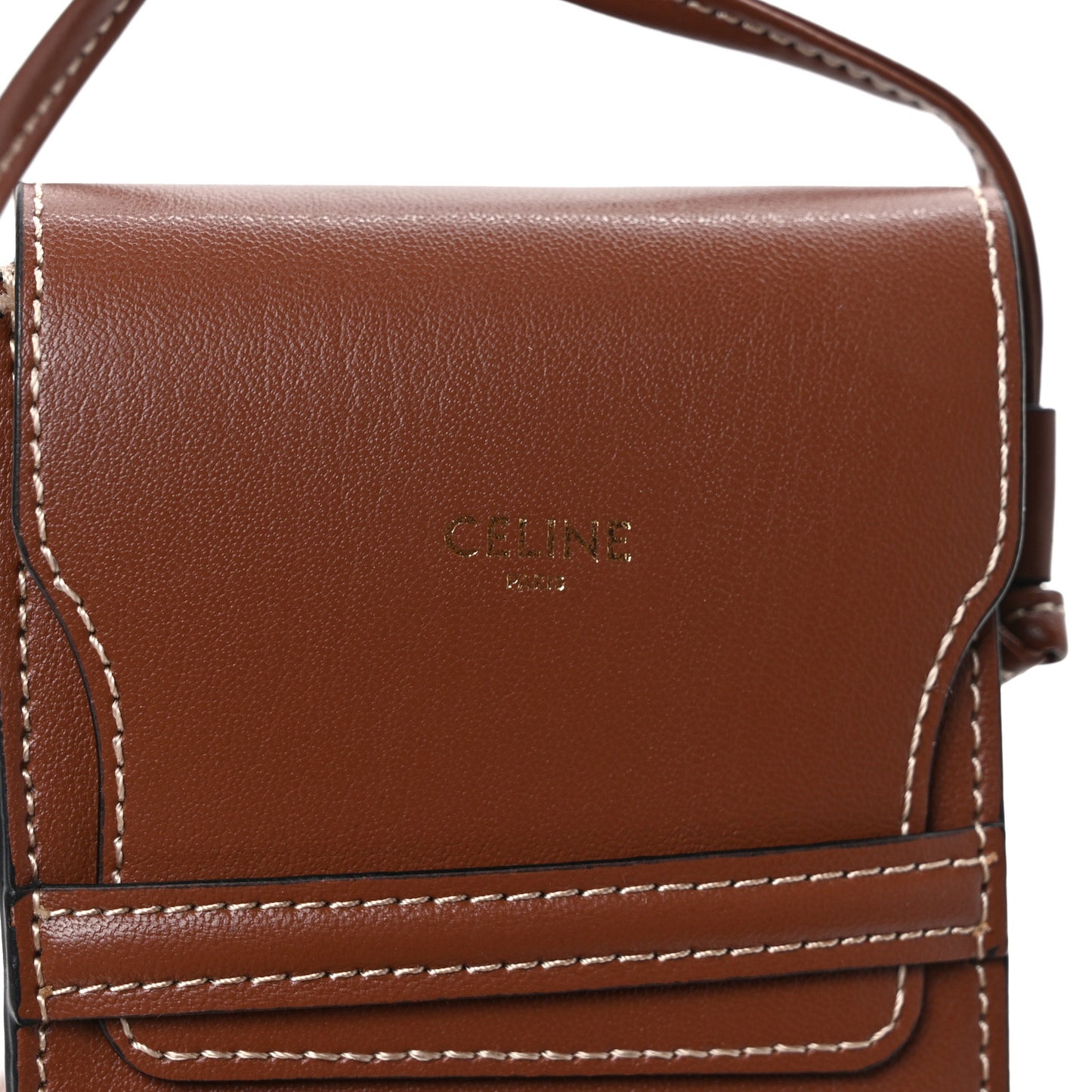 Smooth Calfskin Sunglasses Pouch Tan