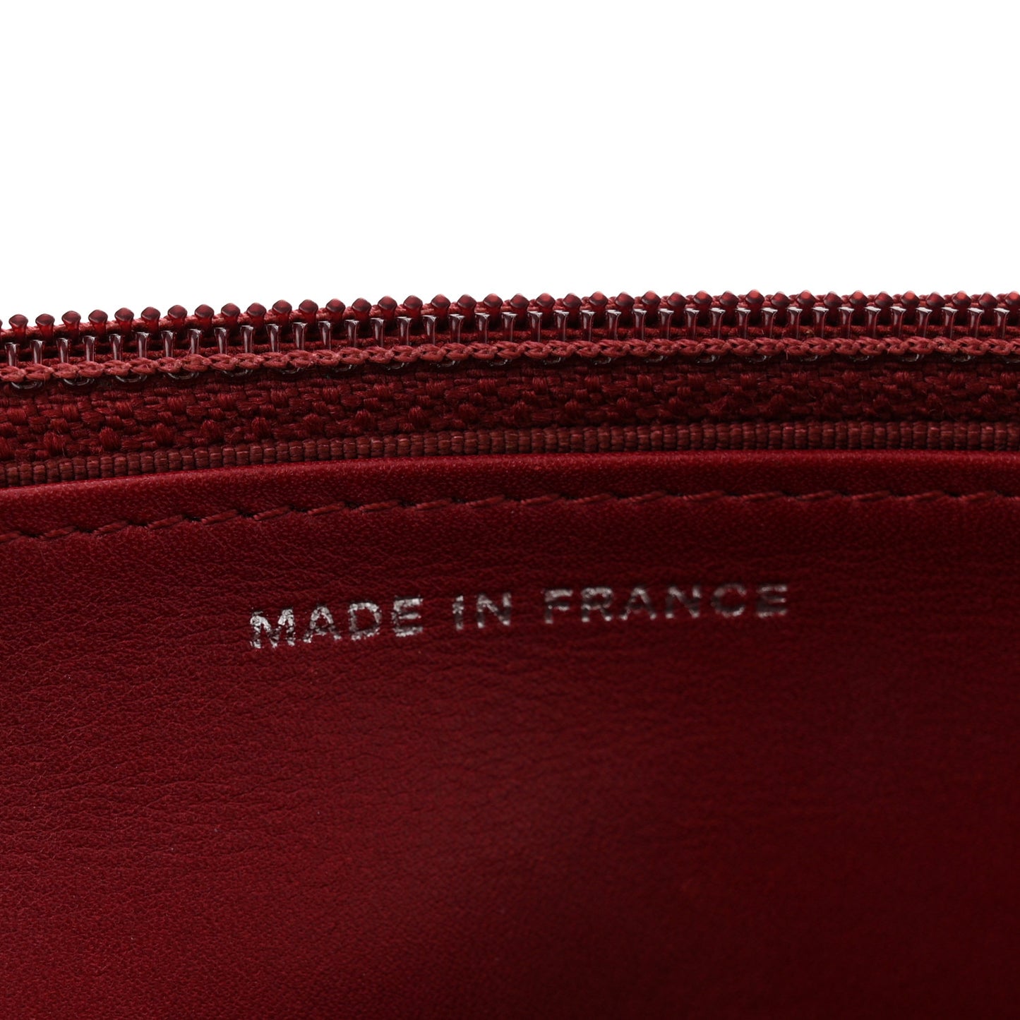 Calfskin Double Stitch Hamptons Wallet On Chain WOC Red