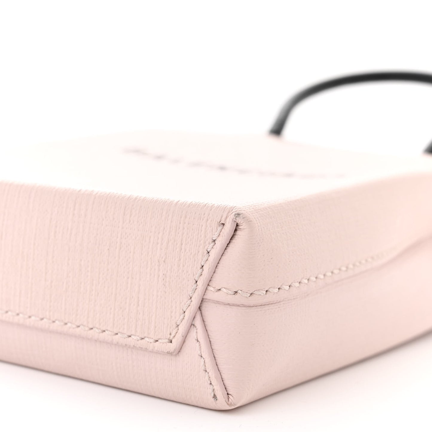 Squared Calfskin Logo Shopping Phone Holder Bag Light Rose