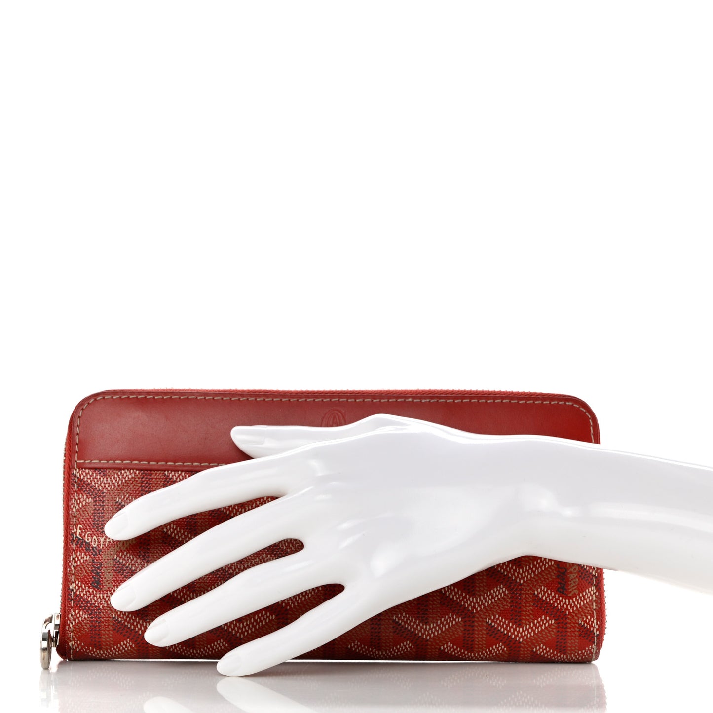 Goyardine Matignon Zip Around GM Wallet Red