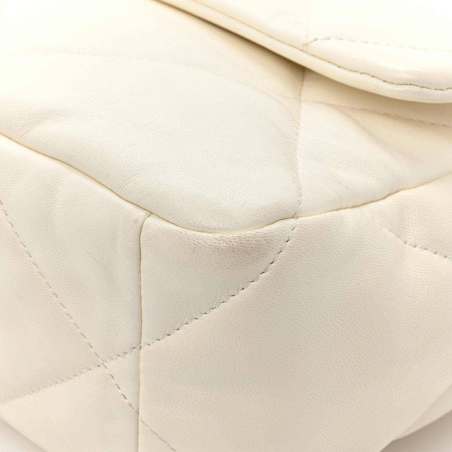 Chanel Lambskin Quilted Large Chanel 19 Flap White 11 of 13