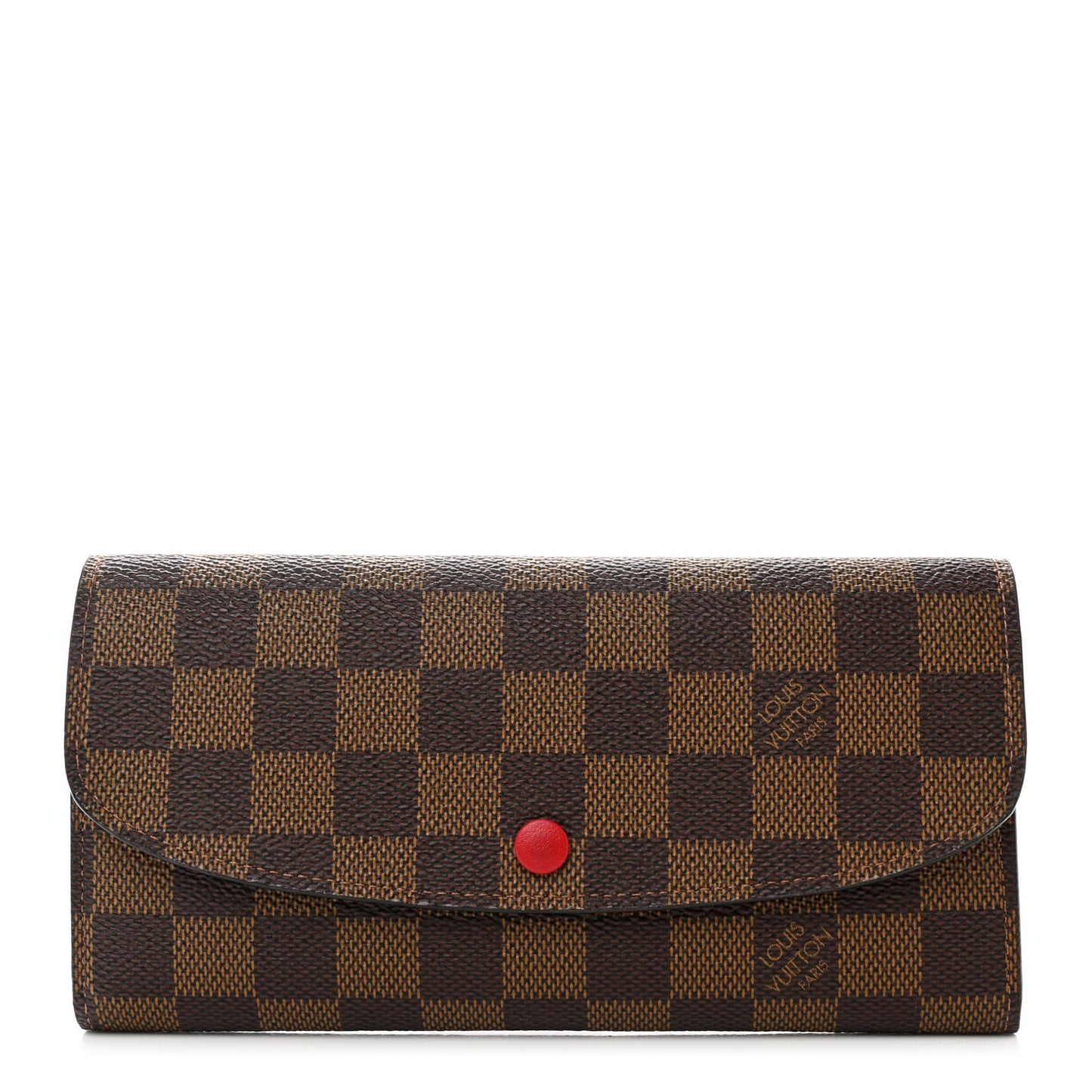 Damier Ebene Emilie Wallet Red