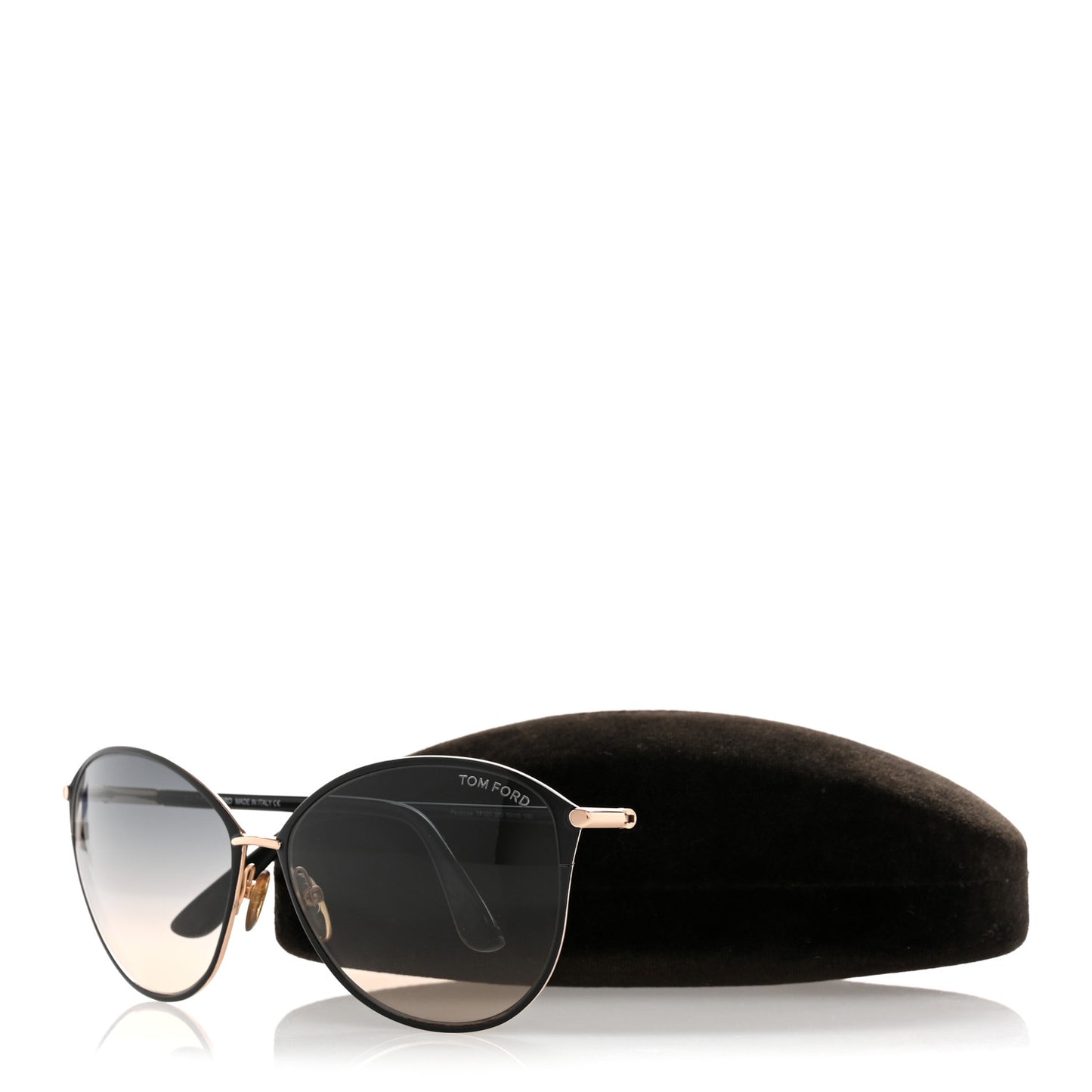 Metal Penelope Vintage Round Sunglasses TF320 Brown