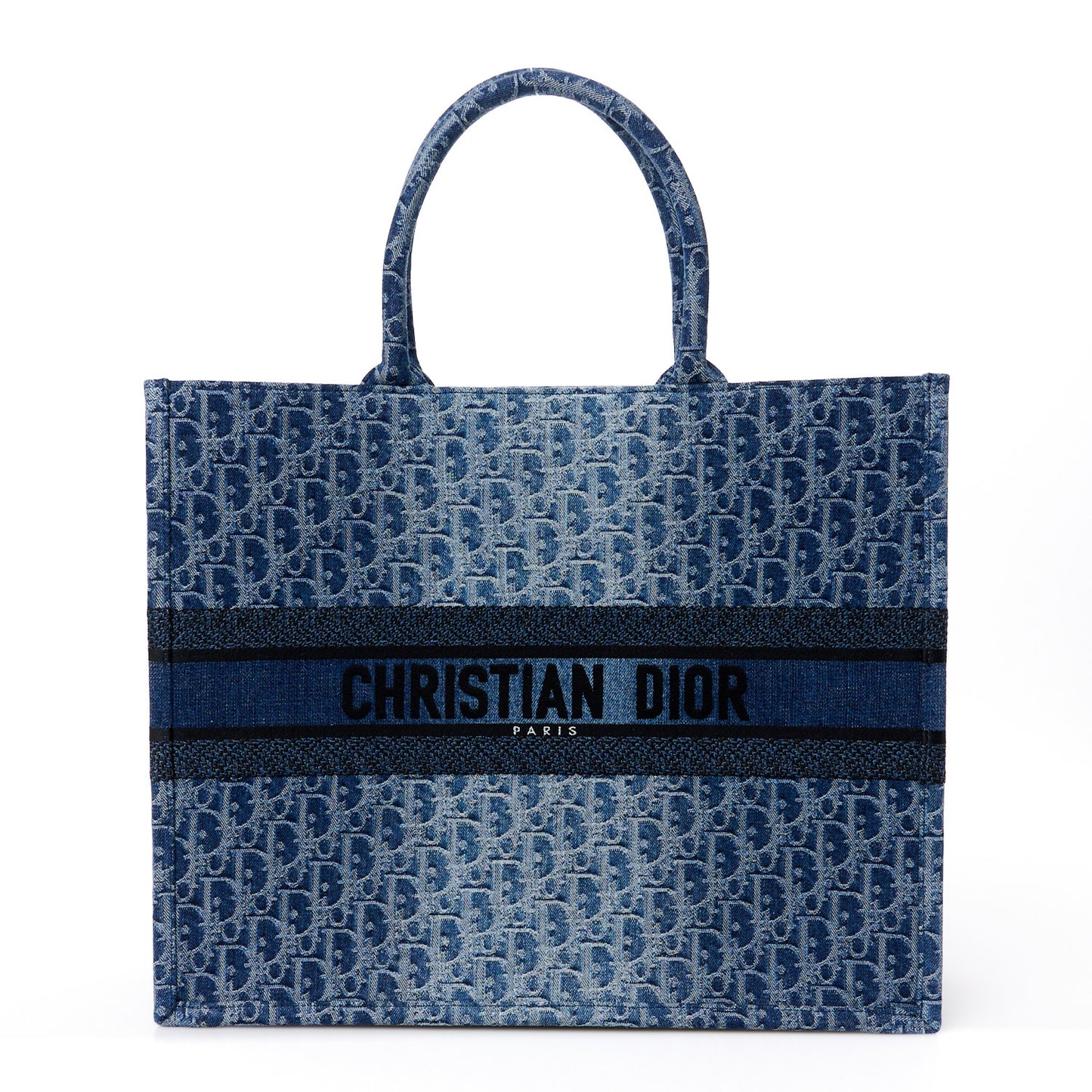 Oblique Denim Large Book Tote Blue
