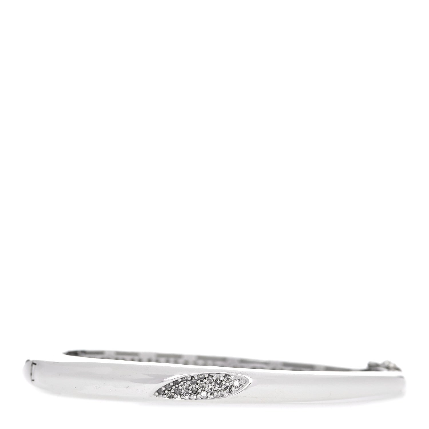 Roberto Coin Sterling Silver Diamond Capri Bangle Bracelet 1 of 5