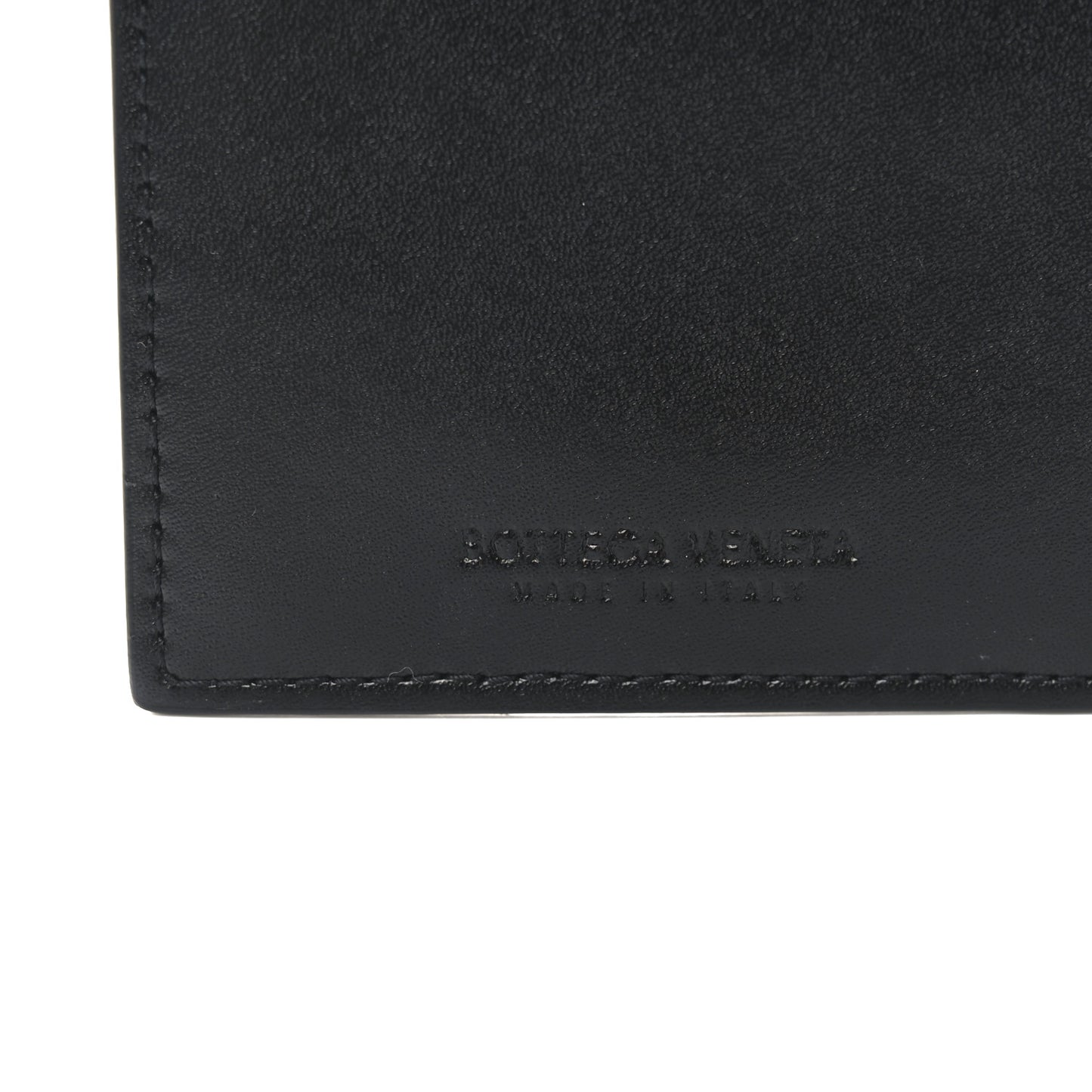 Nappa Maxi Intrecciato Zip Card Holder Black