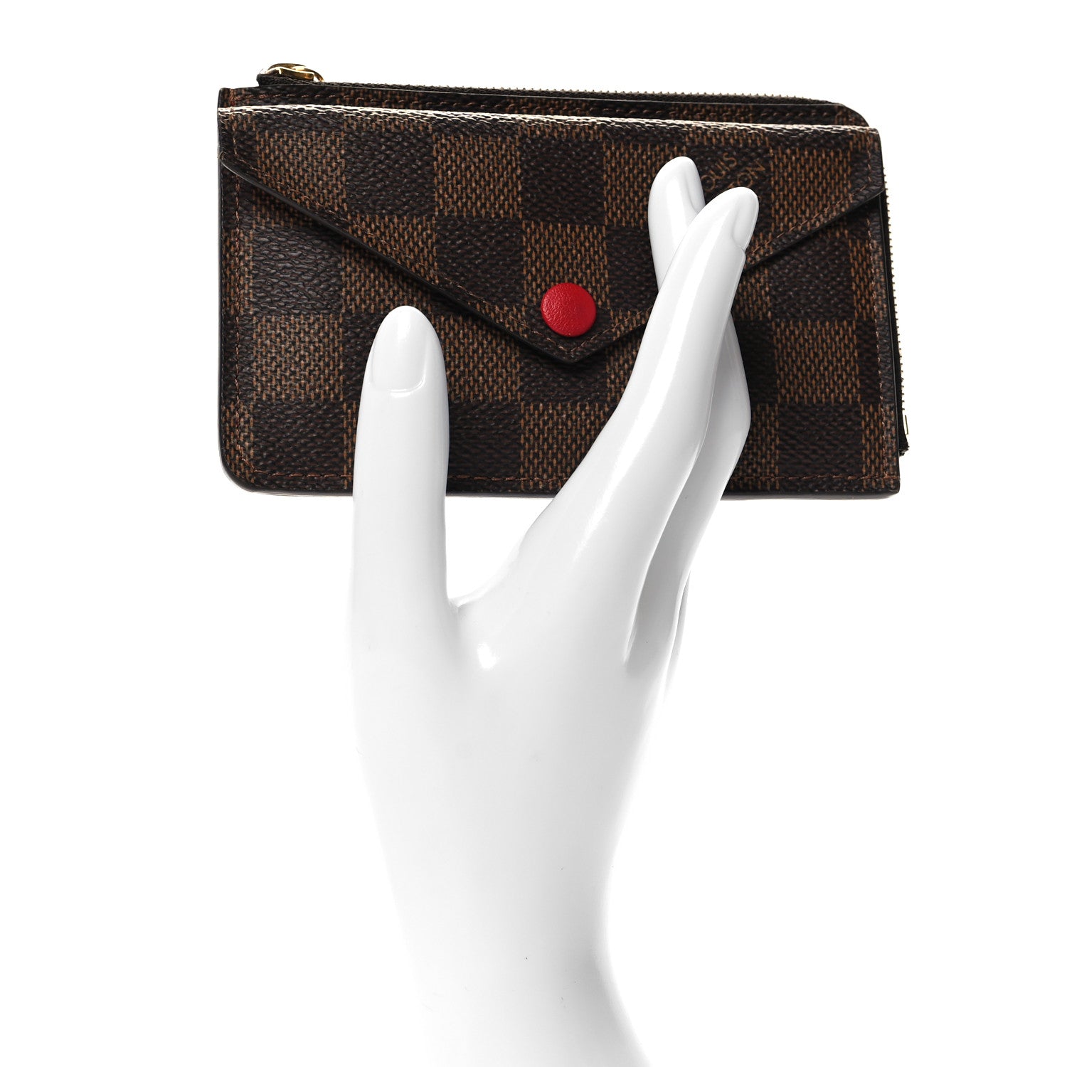 Louis Vuitton Damier Ebene Recto Verso Card Holder Red 2 of 6