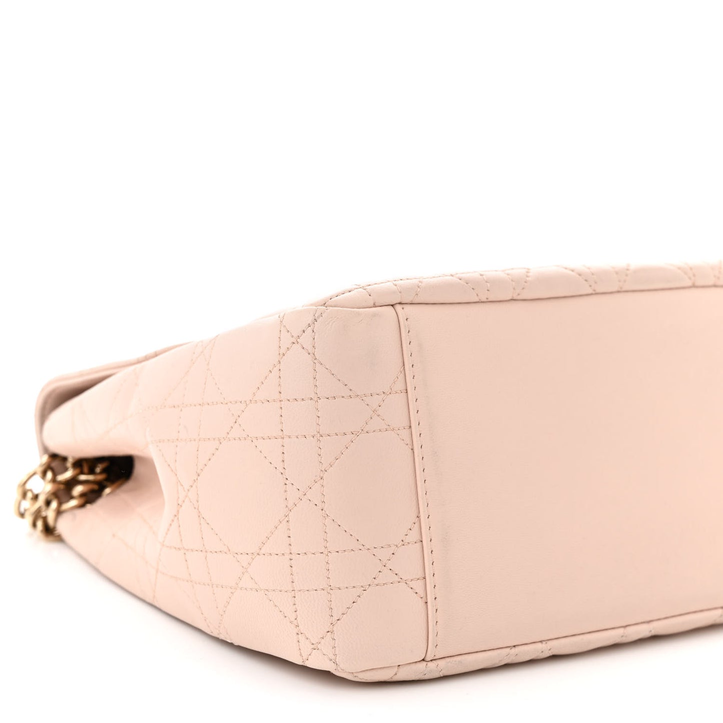 Lambskin Cannage Large Miss Dior Flap Rose Poudre