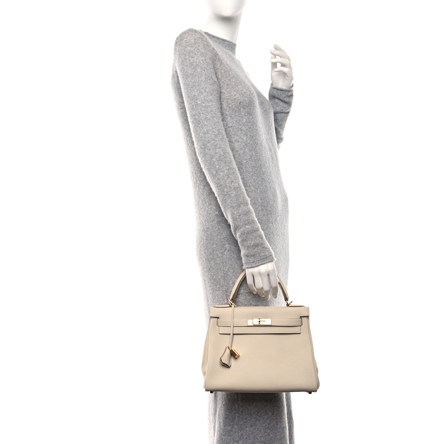 Hermes Togo Kelly Retourne 28 Craie 3 of 12