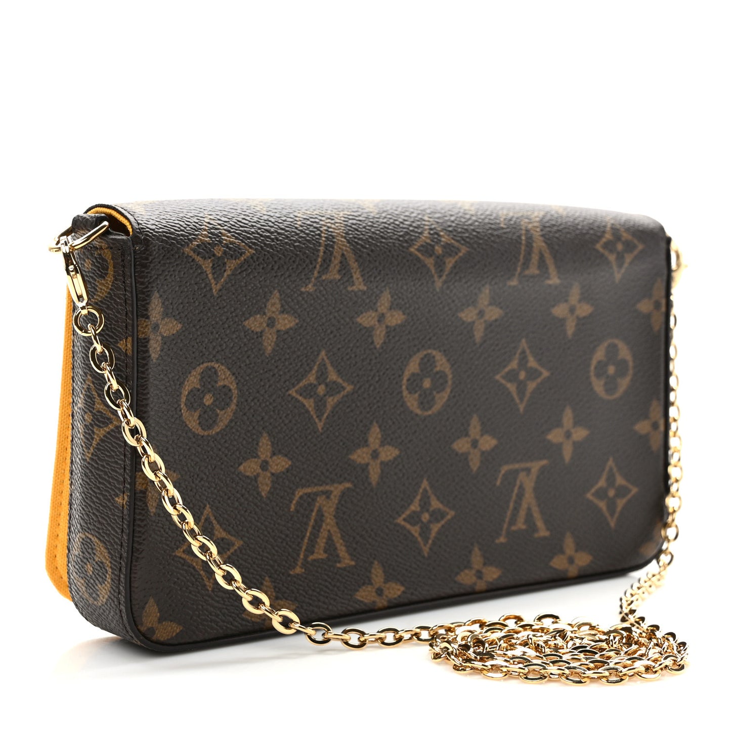 Monogram 2022 Christmas Animation New York Soho Pochette Felicie Chain Wallet Yellow