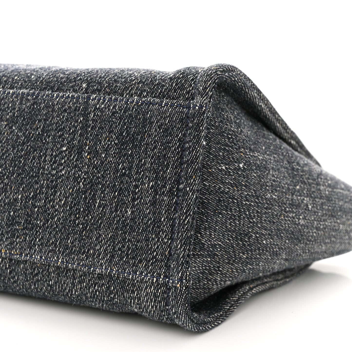 Denim Small Deauville Tote Dark Blue White