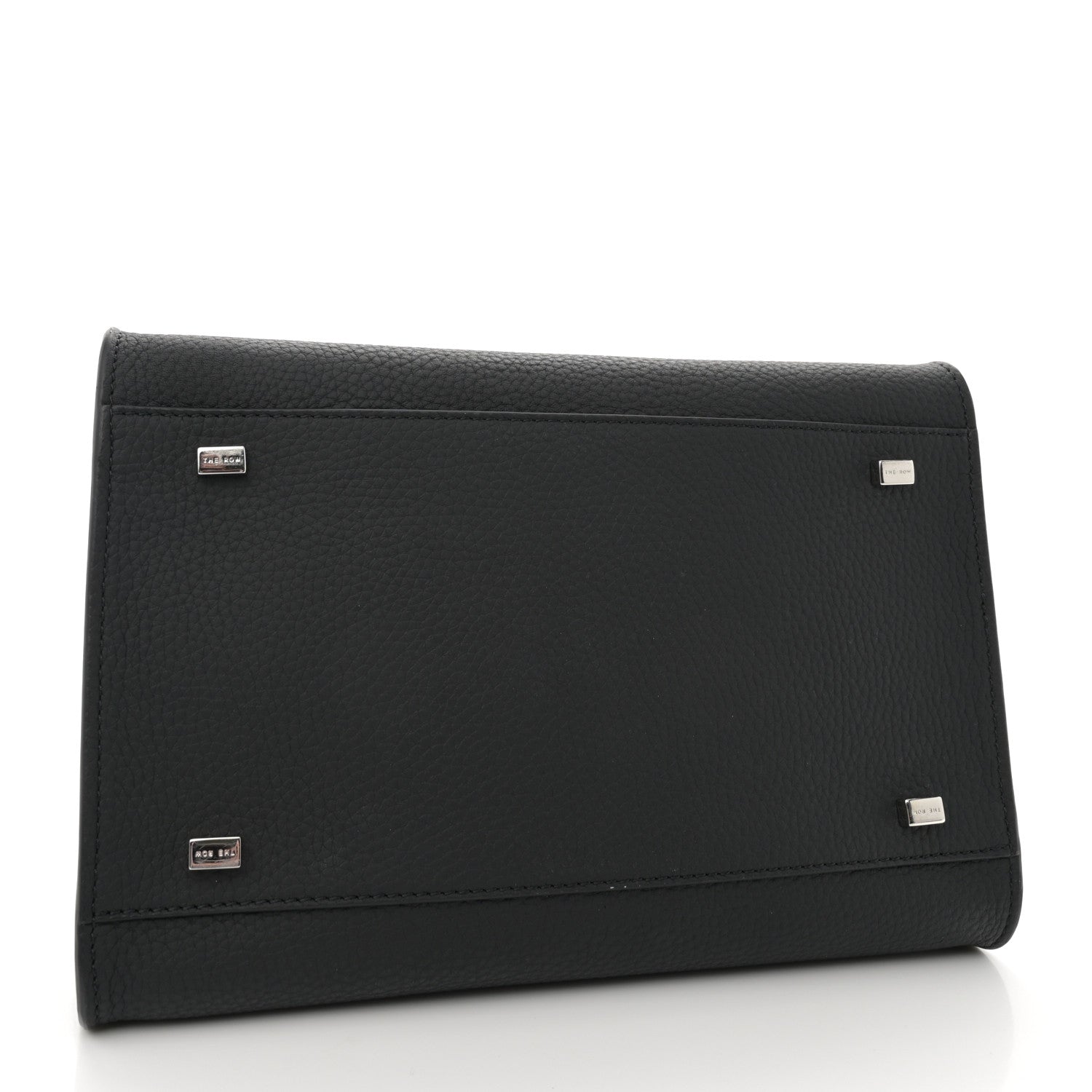 The Row Grained Calfskin Soft Margaux 10 Bag Black 4 of 9