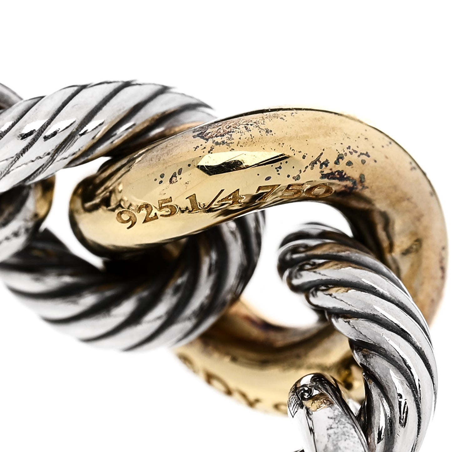 Sterling Silver 18K Yellow Gold Belmont Ring 52 6