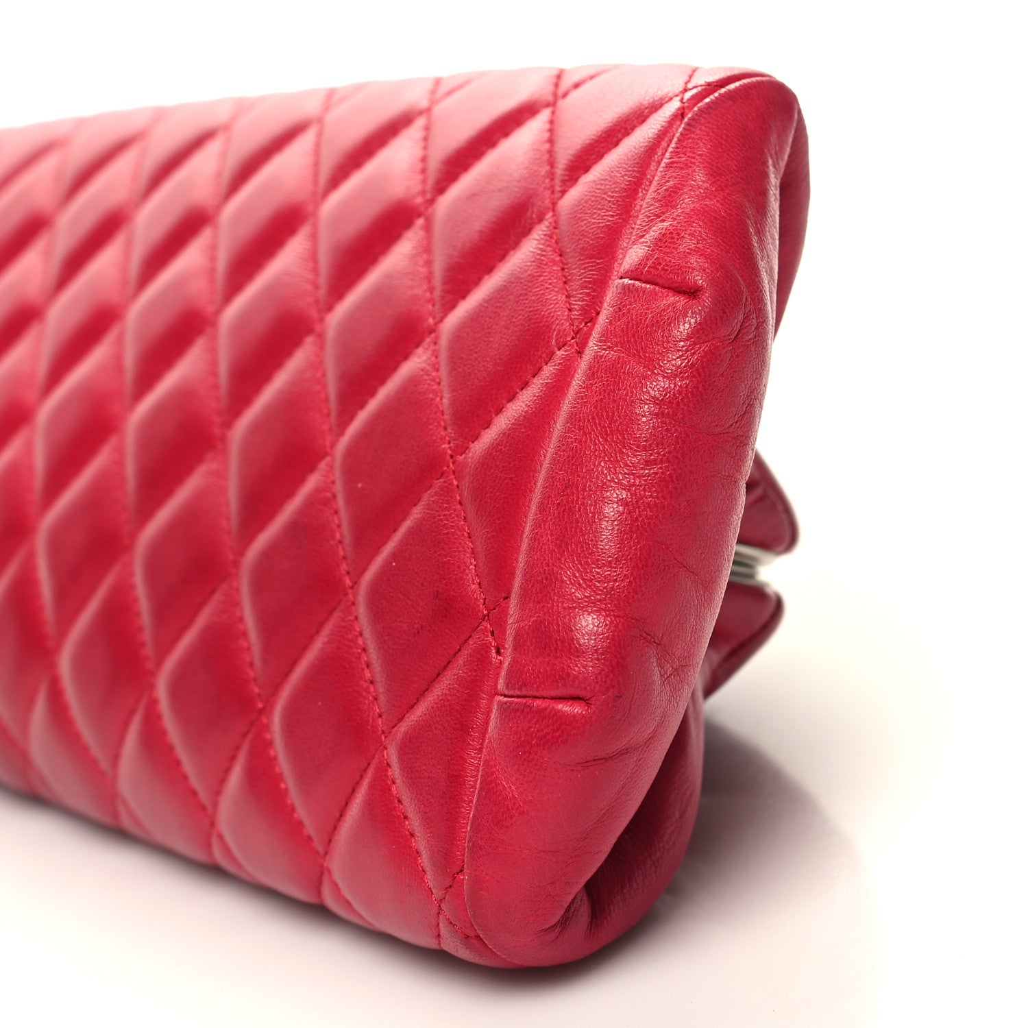 Chanel Lambskin Quilted Timeless Clutch Red 10 of 13