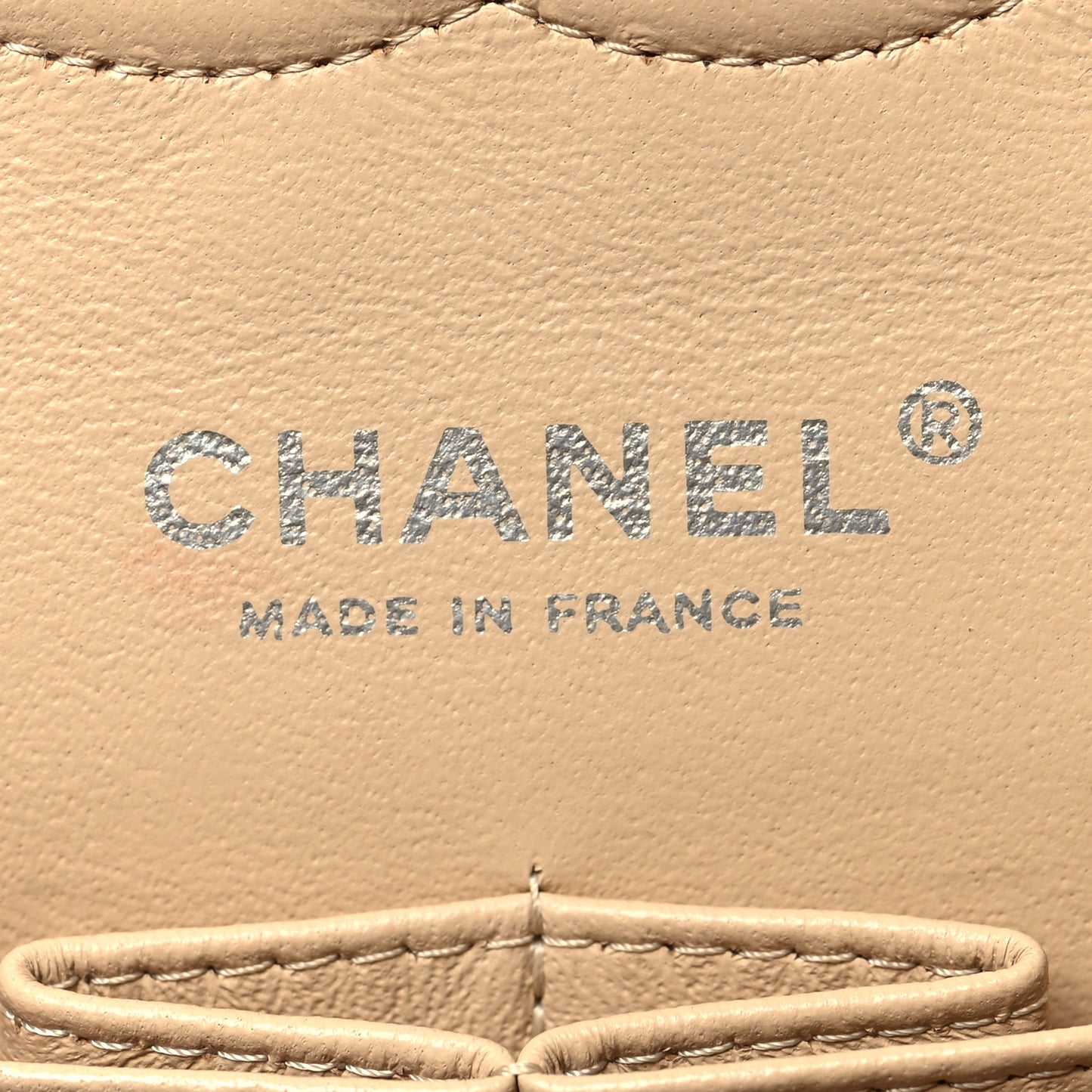 Caviar Quilted Medium Double Flap Beige