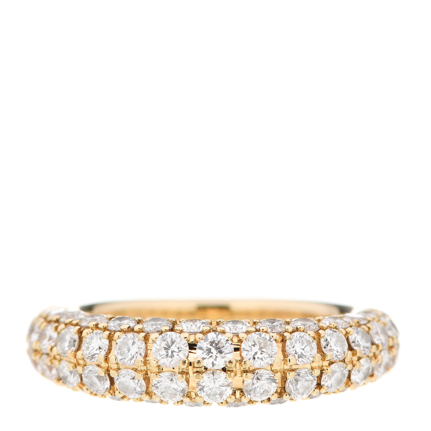 18K Yellow Gold Diamond 5mm Tapered Band Ring 53 6.25