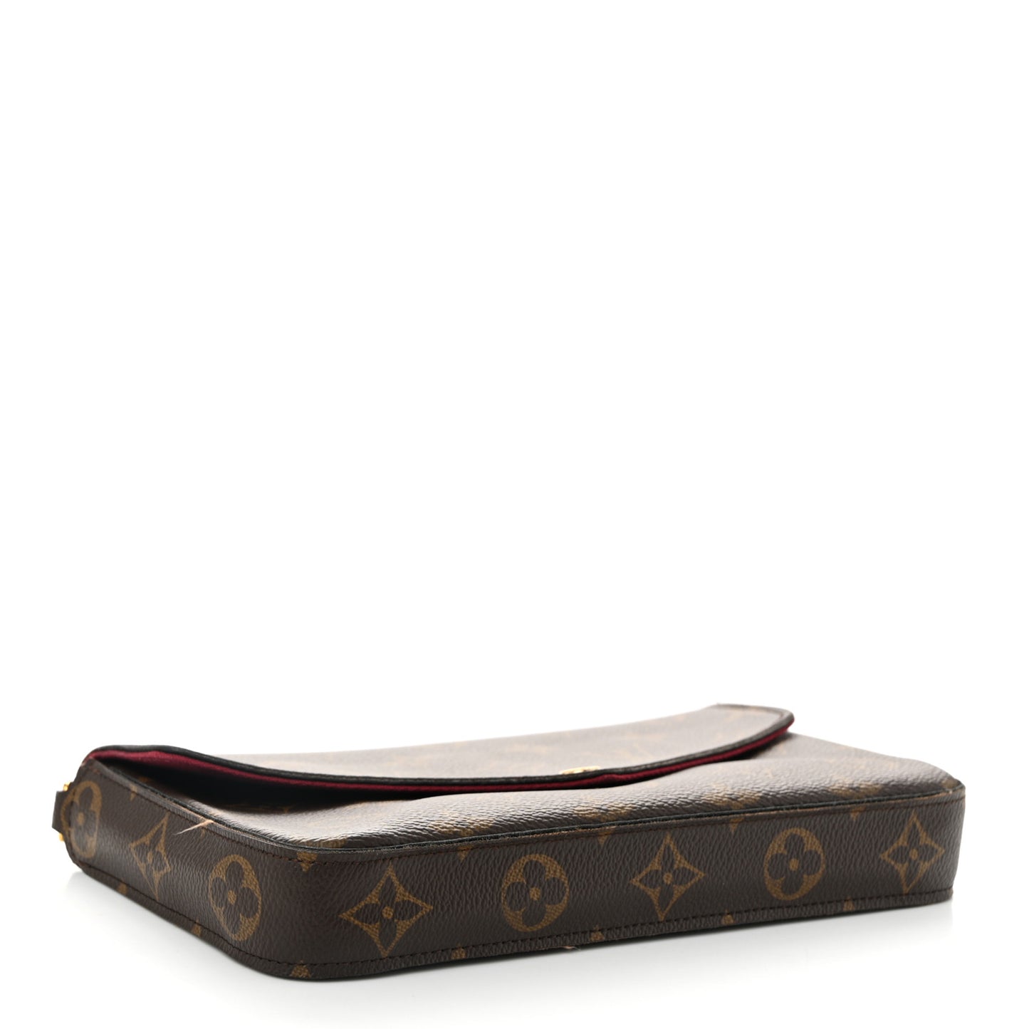 Monogram Pochette Felicie Chain Wallet Fuchsia