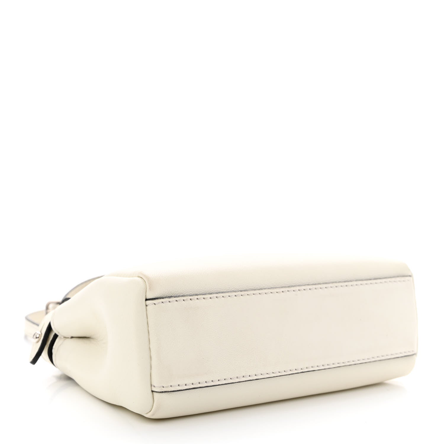 Fendi Shiny Nappa Micro Peekaboo Iconic Satchel White 4 of 11