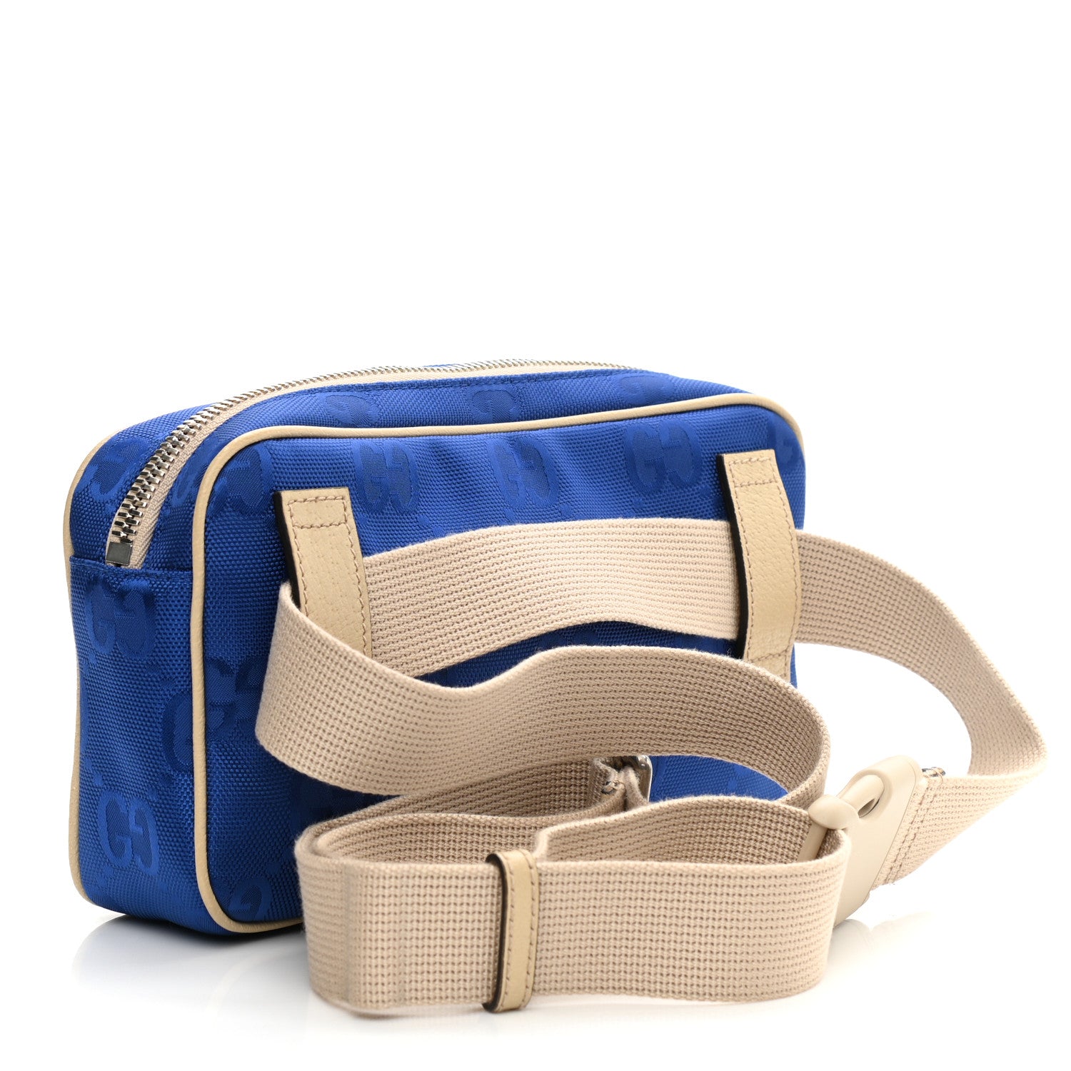 Gucci Econyl Nylon Monogram Off The Grid Belt Bag 95 38 Orient Blue New Plaster 3 of 8