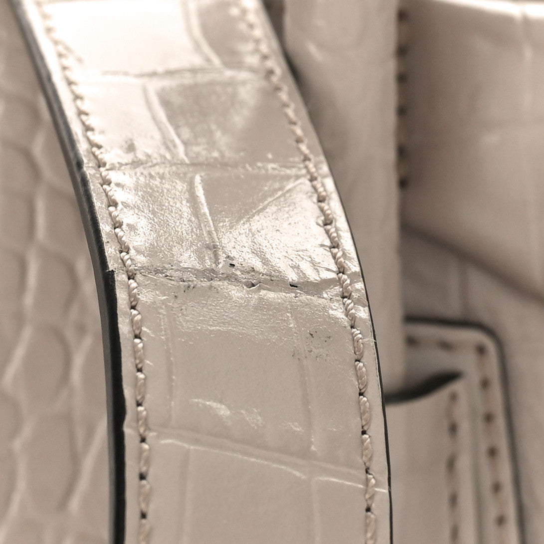 Calfskin Crocodile Embossed Mini Antigona Dune