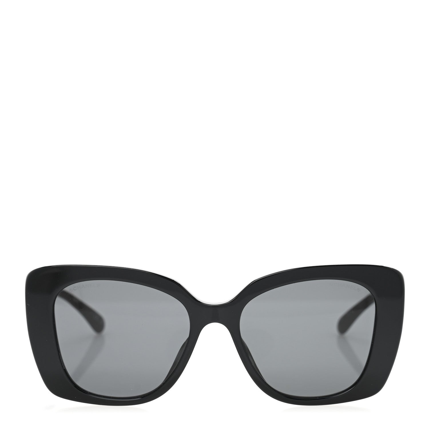 Chanel Acetate Strass Square Sunglasses 5422-B-A Black White 2 of 8