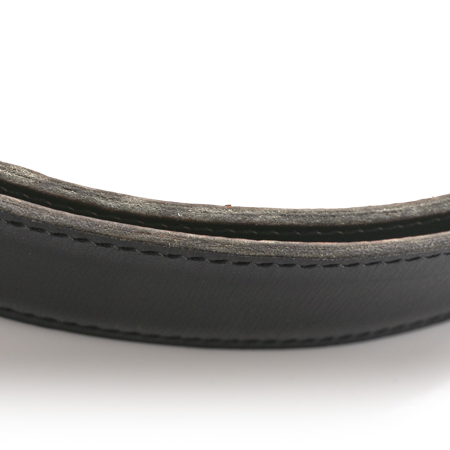 Hermes Courchevel Box Hapi Belt 70 28 Black Gold 7 of 7