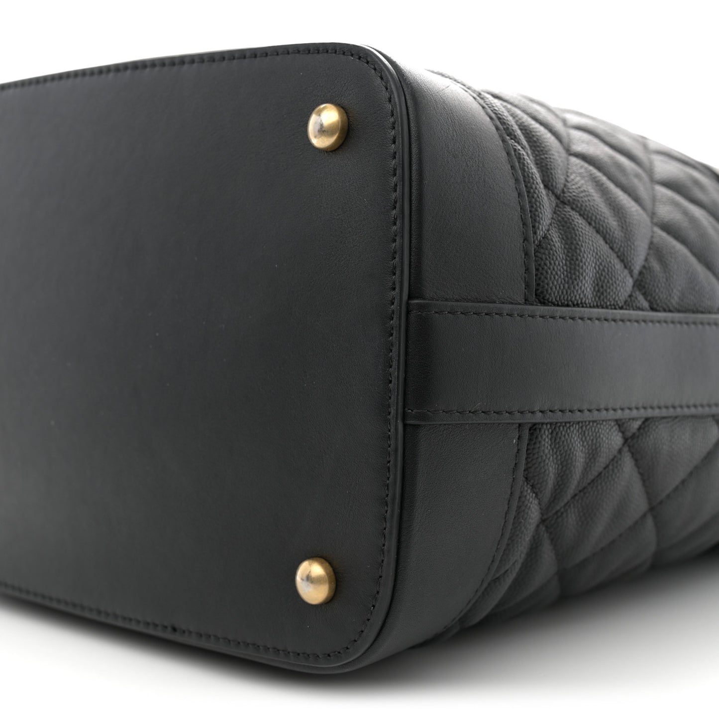 Caviar Lambskin Quilted Casual Style Hobo Black