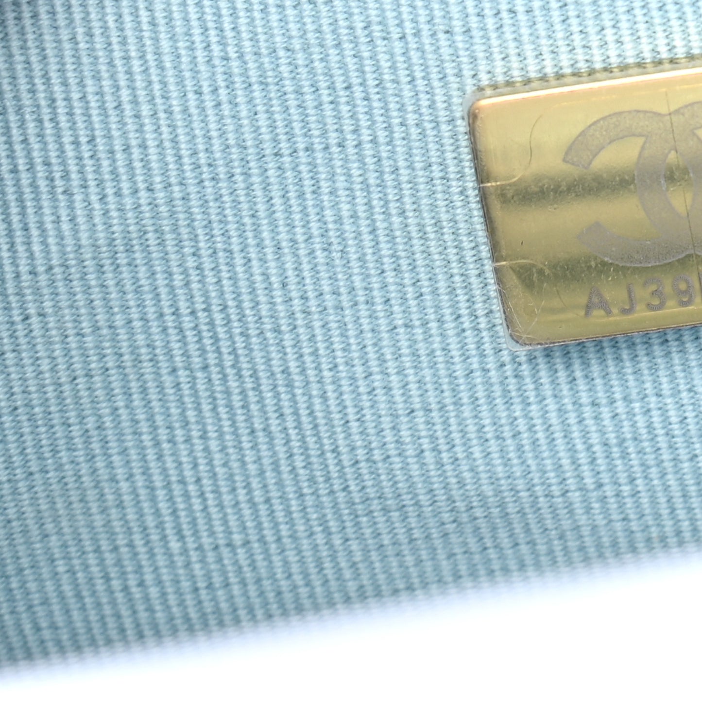 Iridescent Caviar Quilted Mini My Perfect Flap Light Blue
