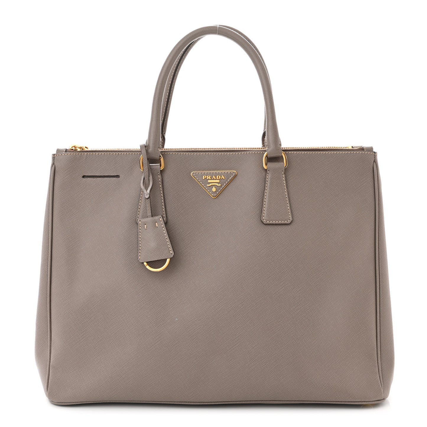 Saffiano Medium Galleria Double Zip Tote Argilla