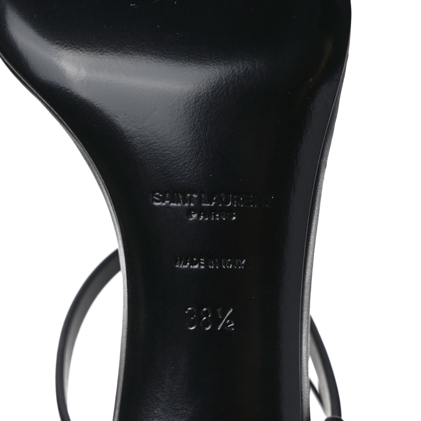 Calfskin Cassandra 60 Ankle Strap Sandals 38.5 Black