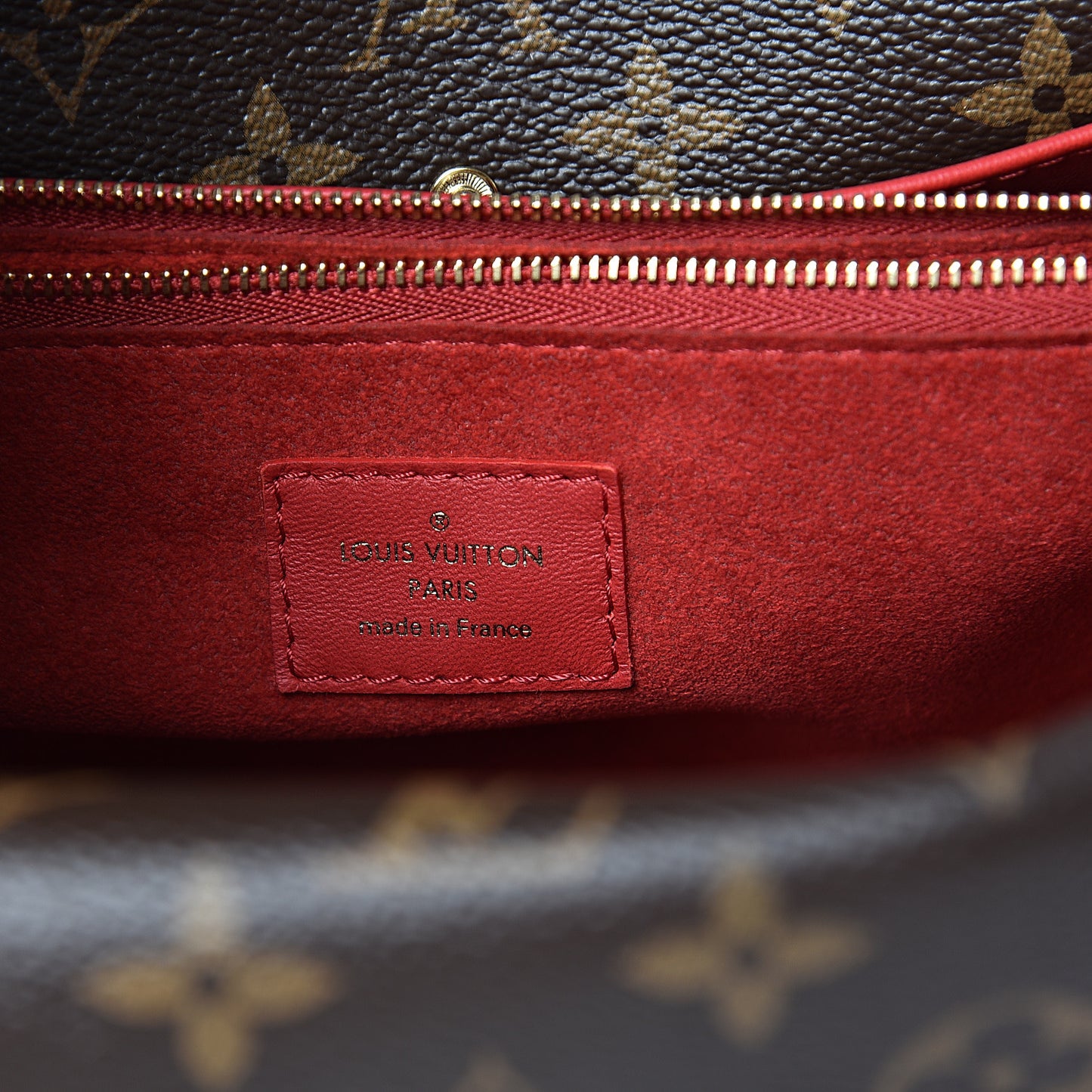 Grained Calfskin Monogram Double V Rubis