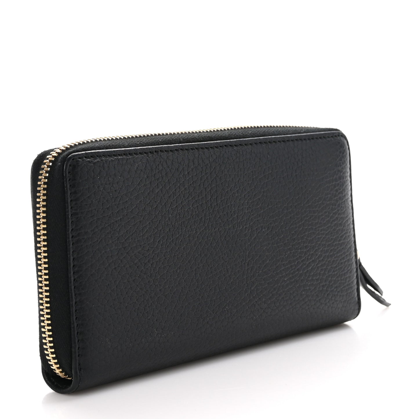 Dollar Calfskin GG Marmont Zip Around Wallet Black