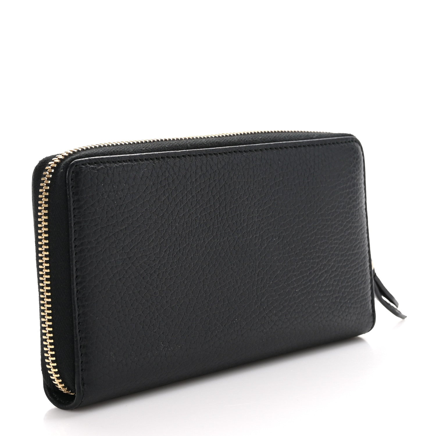 Gucci Dollar Calfskin GG Marmont Zip Around Wallet Black 3 of 11