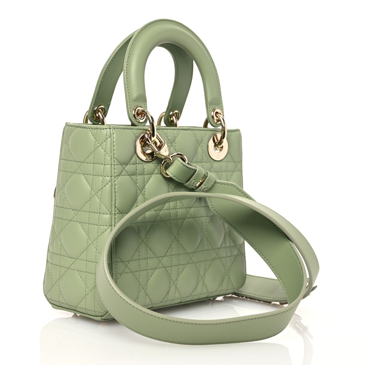 Lambskin Cannage Small My ABCDior Lady Dior Green