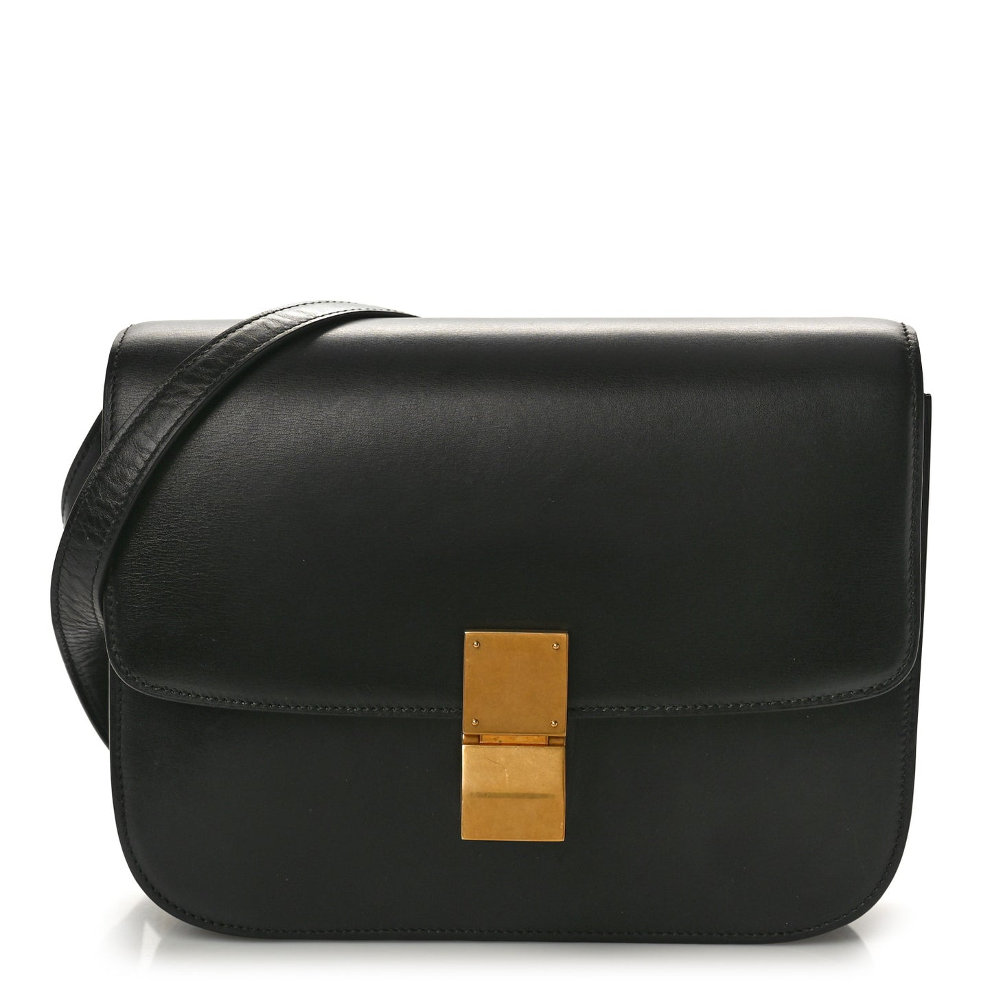 Box Calfskin Medium Classic Box Flap Black