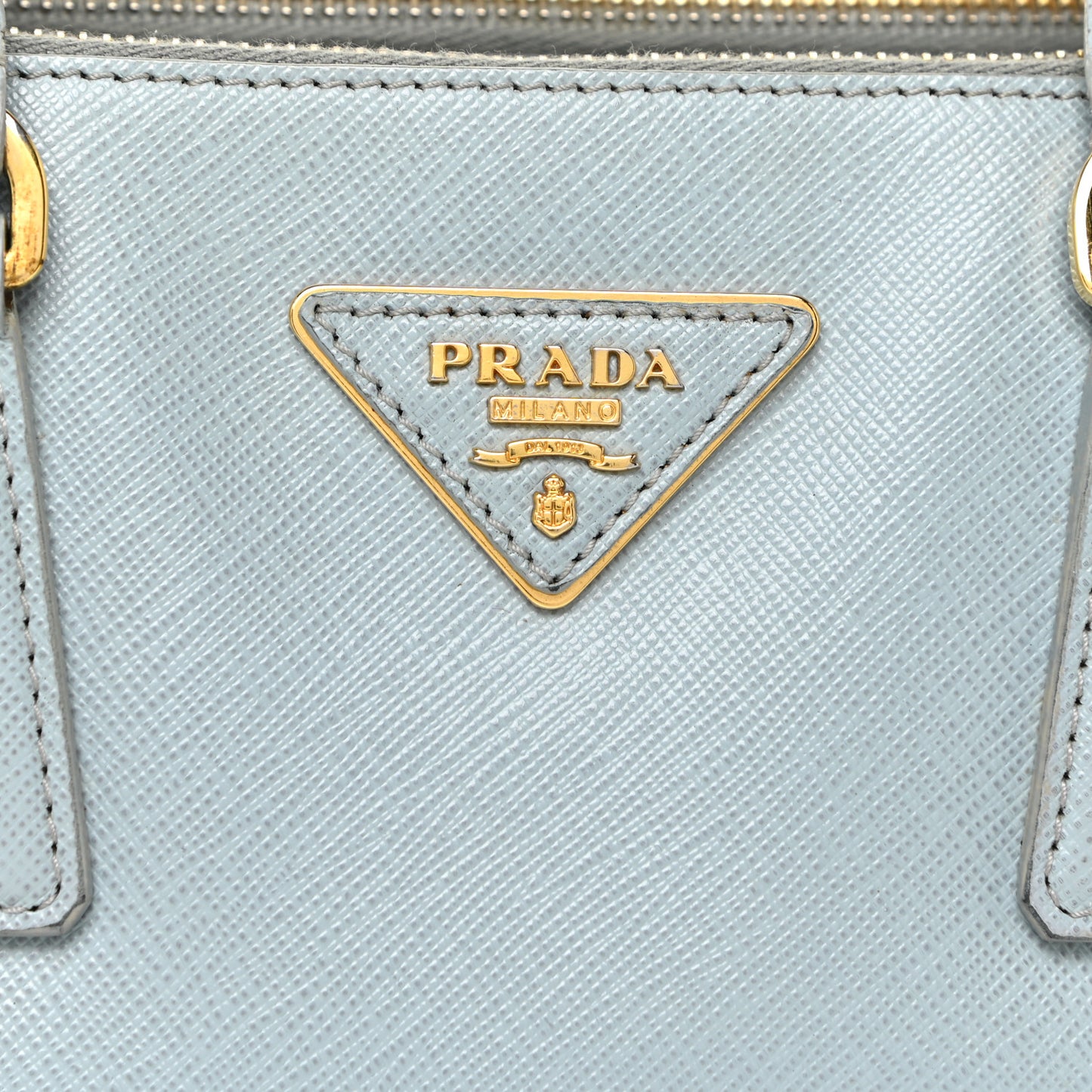 Saffiano Lux Mini Double Zip Tote Lago