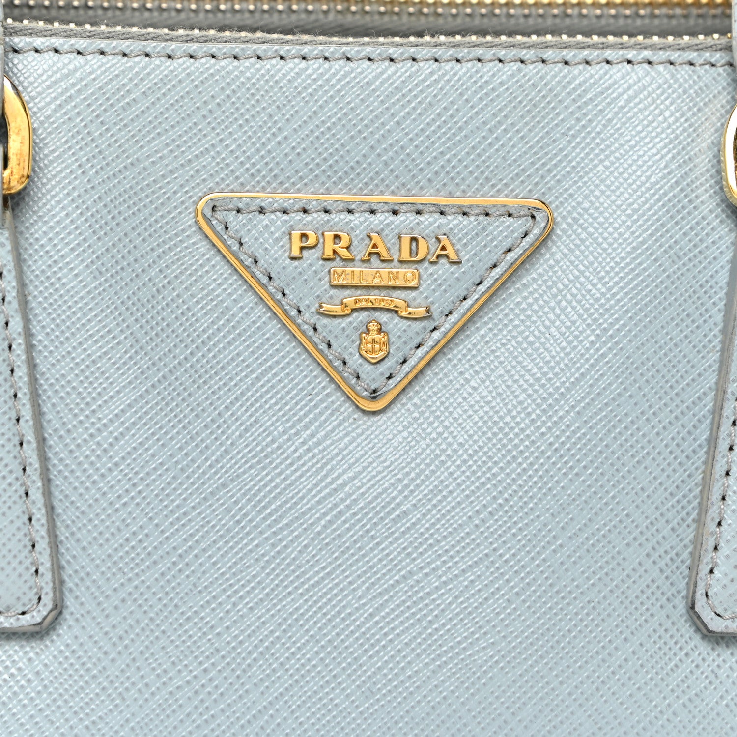 Prada Saffiano Lux Mini Double Zip Tote Lago 17 of 17