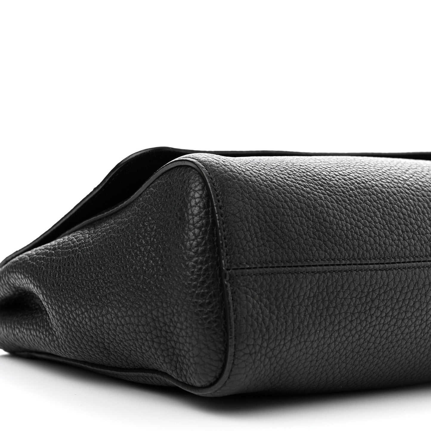 Small Classic Grain Calfskin Medium Lily Flap Black