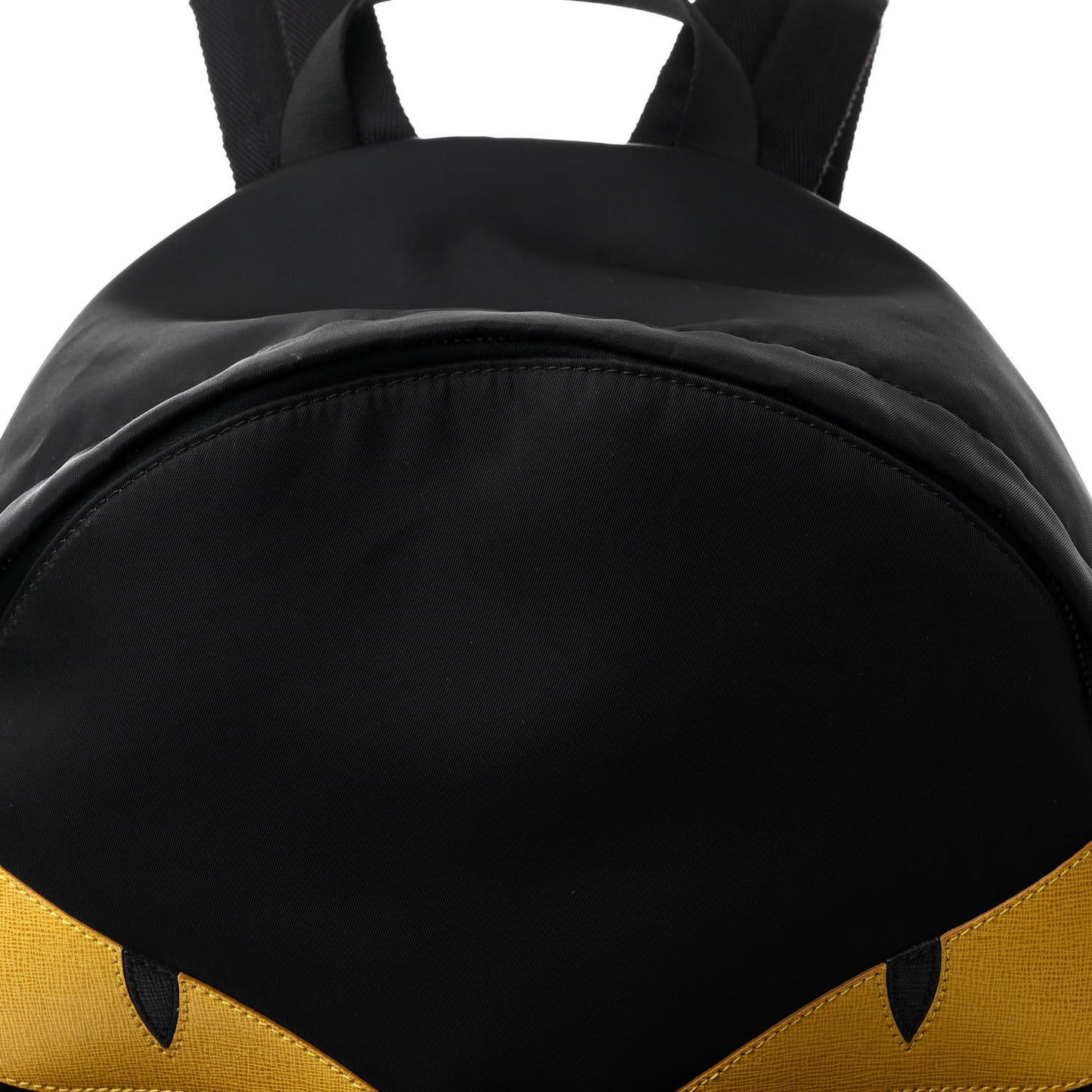 Nylon Vitello Elite Monster Eyes Rounded Backpack Black Yellow