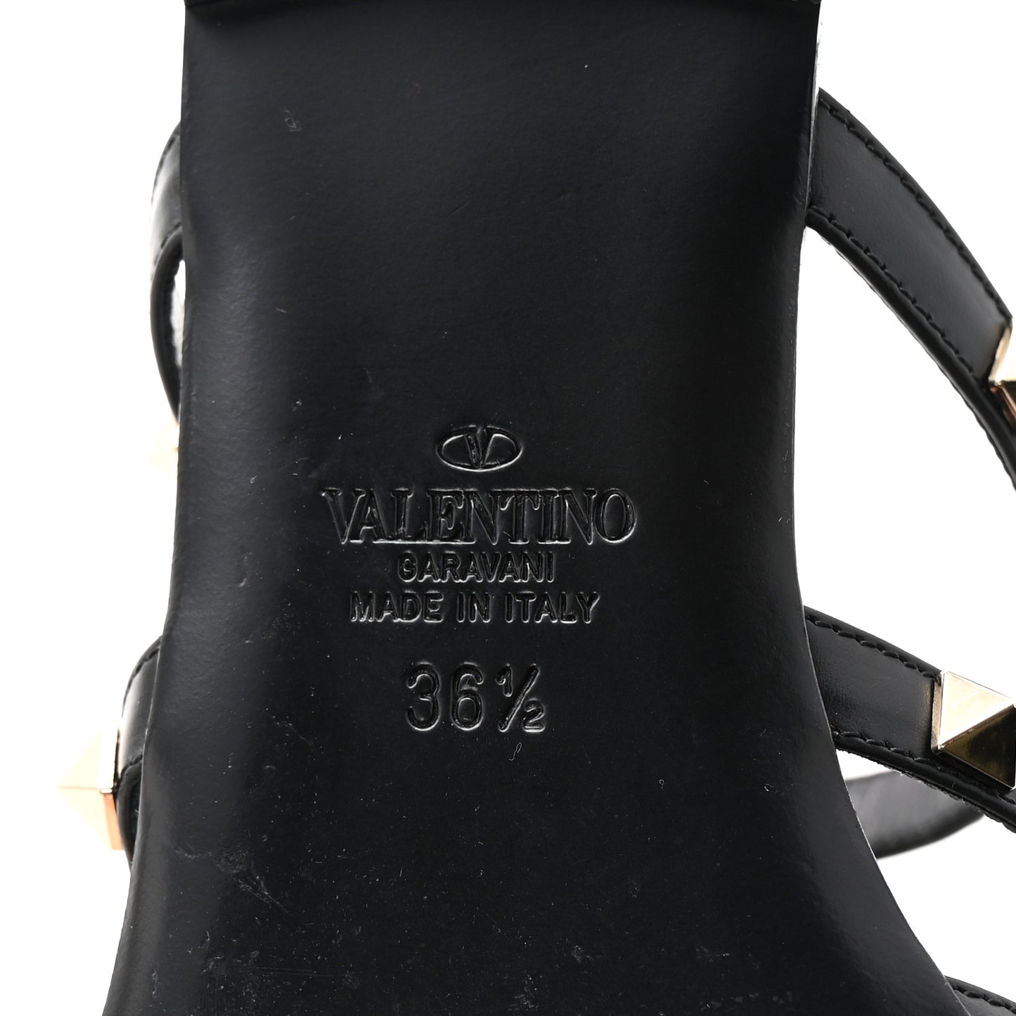 Calfskin Boudoir Rockstud Flat Cage Mules 36.5 Rose Cannelle Black