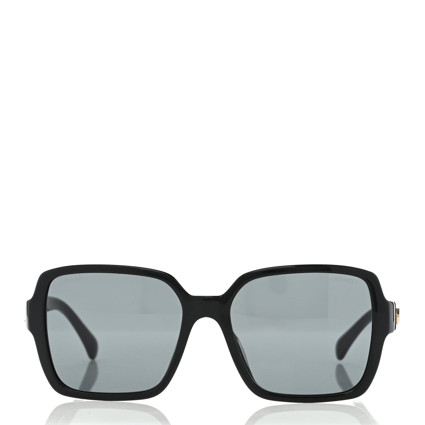 Acetate Polarized Square Sunglasses 5408-A Black