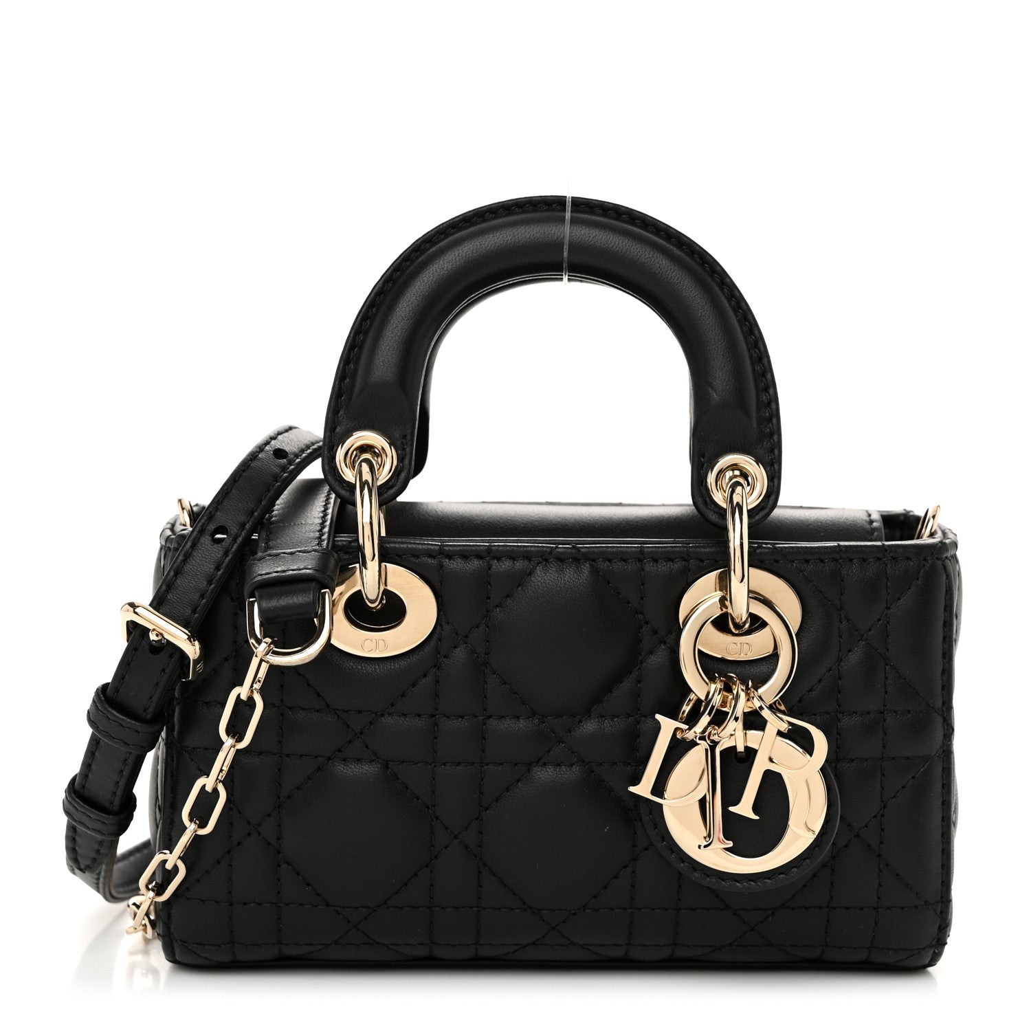 Christian Dior Lambskin Cannage Micro Lady D-Joy Black 1540061