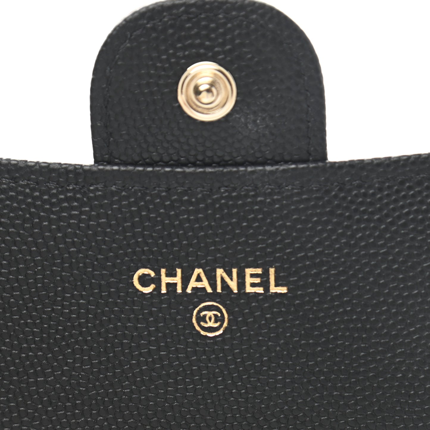 Caviar Quilted Medium Flap Wallet Black